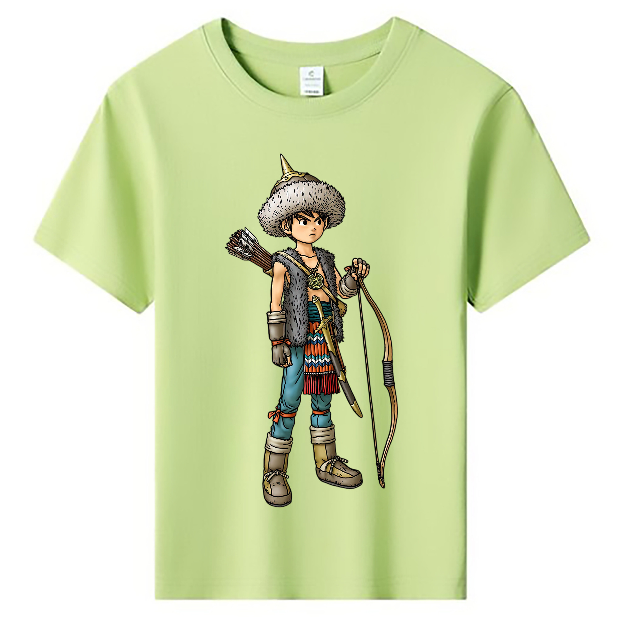 （画像用） ドラゴンクエスト Doragon Kuesuto Dragon Quest 綿100％キッズTシャツ（フロントプリント）